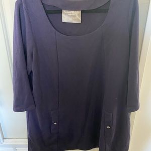 Womens Size 14/16 Avenue Tunic Top Deep Purple